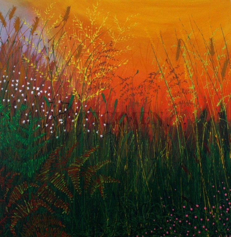 Hayfield sunrise